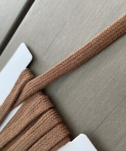 Platte koord 10 mm - chocoladebruin