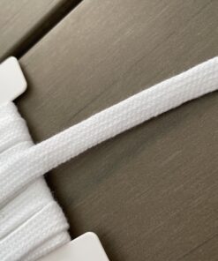 Platte koord 10 mm - wit