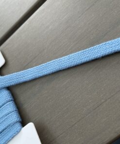 Platte koord 10 mm - jeansblauw