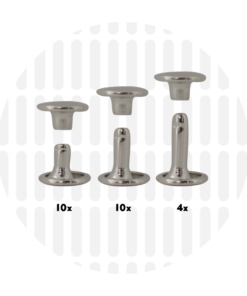 Holnieten (dubbele kop) 9 mm - nickel