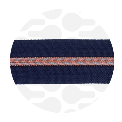 Rits (1 m) dark blue - rosé gold