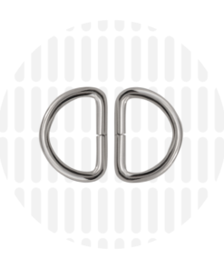 D-ring 20 mm - nickel (per 2 verpakt)