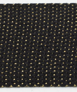 Tassenband gold metal fiber 40 mm - black