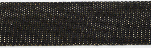 Tassenband gold metal fiber 40 mm - black
