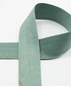 Tassenband gold metal fiber 40 mm - dark dusty mint